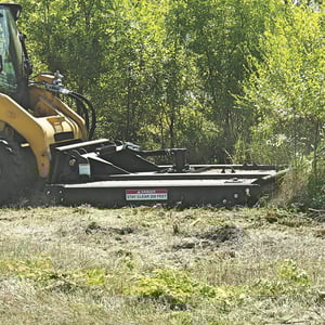 Floating Deck Brush Cutter - What's the Difference Between Open Front and Closed Front Skid Steer Brush Cutters? Floating Deck Brush Cutter