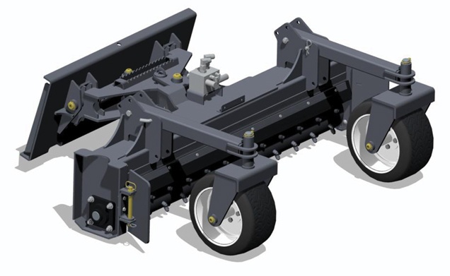 Virnig Skid Steer Power Rake 3D-Rendering