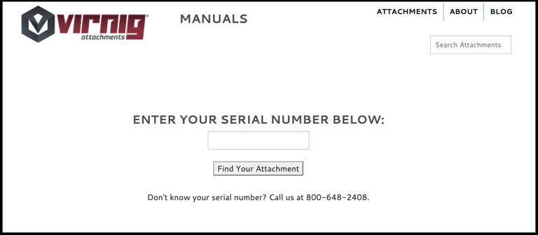 Screen view of Virnig's Manual Lookup Tool