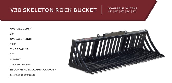 V30 Skeleton Rock Bucket
