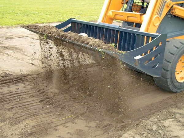 Dirt Sifting With Virnig Skid Steer Bucket