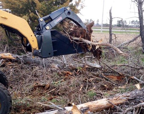 Stump-Bucket-Grapple for skid-steer loaders